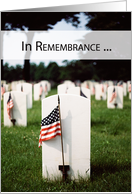In Remembrance on Memorial Day card