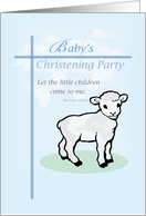 Christening Party Invitation Baby Boy card