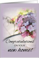 New Home Congratulations with Flowers in Vase card
