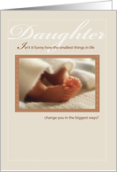 Daughter Baby Shower Feet Congratulations card