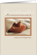 Baby Shower Granddaughter Feet Congratulations card