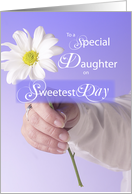 Daughter Sweetest Day with Daisy on Purple card