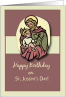 Happy Birthday on St Josephs Day card
