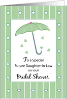 Future Daughter in Law Bridal Shower Green Umbrella card
