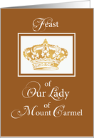 Feast of Our Lady of Mount Carmel with Crown card