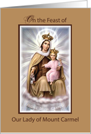 Feast of Our Lady of Mount Carmel Catholic Feast Day card