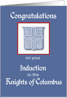 Congratulations Induction to the Knights of Columbus card