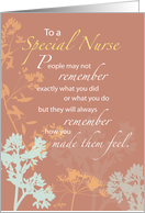 Happy Nurses Day Brown with Wildflowers Thank You card