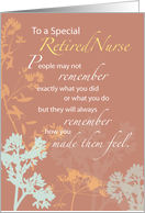 Retired Nurse Nurses Day Wildflowers on Brown card