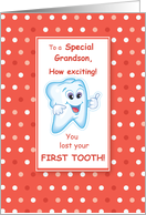 Grandson Lost First Tooth Congratulations card
