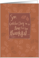 Son Thankful on Gotcha Day card