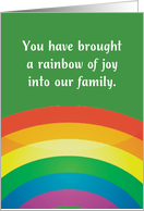 Gotcha Day Adoption Anniversary Rainbow of Joy card