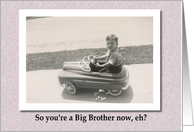 Congratulations Big Brother - Vintage card