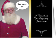 Customize Canadian Thanksgiving Invitation - Humor card