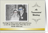 Custom Wedding Invitation FUNNY - Photo Card