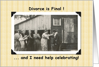Divorce is Final Invite card