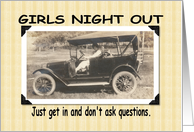 Girls Night Out Invite card
