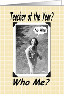 Teacher of the Year card