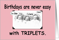 Happy Birthday triplets - Funny card