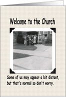 Welcome to the Church - Funny card