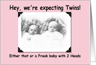 Twins! Announcement card