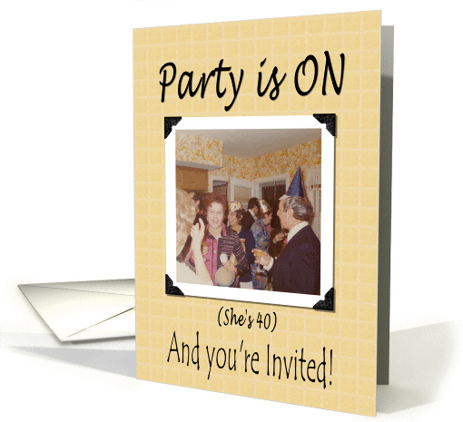 40th Birthday Party - for her card (367404)