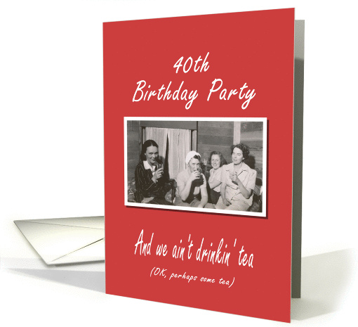 40th Birthday Party invitation card (388379)