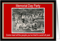 Memorial Day Party Invitation - FUNNY card