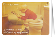Be my Ring Bearer Cousin - Retro card