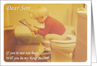 Be my Ring Bearer Son - Retro card