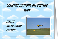 FLIGHT INSTRUCTOR Congratulations card