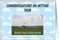 GLIDER PILOT Congratulations card