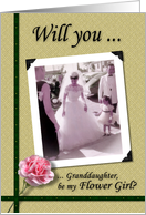 Flower Girl - Granddaughter - Nostalgic card