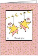 Thank you for the baby gift for our twin girls card