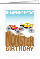 Happy Birthday, Monster Truck / Car Racing card