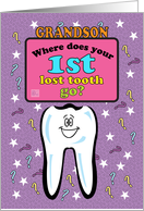 Occassions, First/ 1st Lost Tooth ?, for Grandson card
