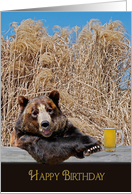 Birthday bear with beer mug card