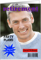 Retirement Party invitation-magazine cover design photo card