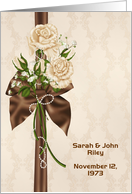 Wedding Anniversary Invitation-rose bouquet with specific name card