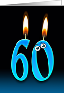 Friend’s 60th Birthday humor with candles and eyeballs card