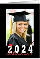 2024 Graduation Achievement Photo Card Announcement card