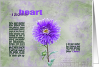Daughter’s birthday purple dahlia with inspirational verse card