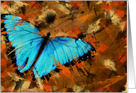 birthday butterfly abstract on grunge card