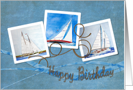 Dad’s birthday from kids with sailboats card