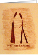 Will You Be Mine - Words Inside card
