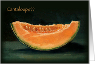 Elopement Announcement, Humorous, Cantaloupe Painting, Pun, Funny card