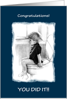 Potty Training Achievement Humor You Did It Big Boy Pants Toddler card