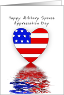 Military Spouse Appreciation Day Greeting Card-Patriotic Heart card