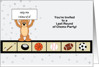 Last Round of Chemo Party Invitation-Customizable Text-Sports-Bear card