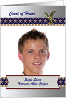 Gold Eagle, Stars and Stripes Photo Card, Eagle Scout Award Ceremony card